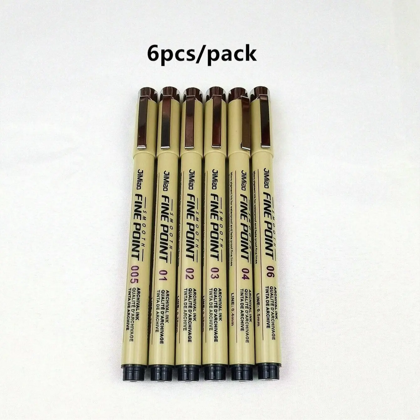 6/12 Pack Soft Tip Waterproof Fineliner Pens, Art Drawing Sketching Pens, Ideal for Architecture Drafting, Art Creation, School Supplies, Drawing Tools