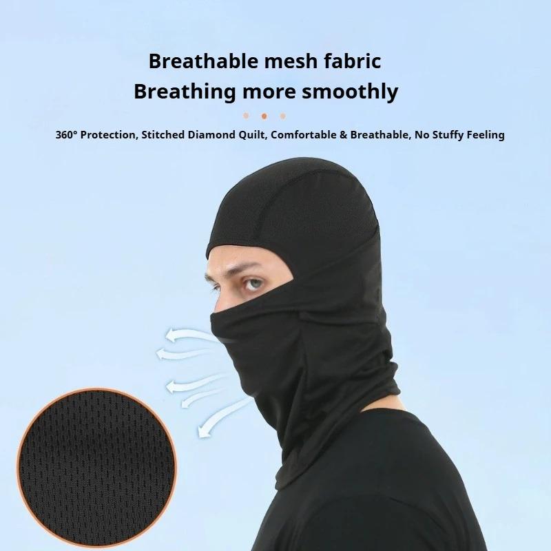 1pc Women Men's Balaclava Sun Protection Electric Bicycle Motorcycle Full Face Mask Ice Silk Headgear Cycling Spring Summer