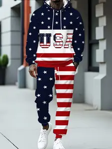 Men's Fashion Hoodie Set, Casual, Long Sleeve Hoodie with Matching Pants, Fitted, All Seasons, Ankle Length, Medium Weight