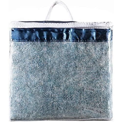 Herringbone  Throw Blanket - Blue,  Size