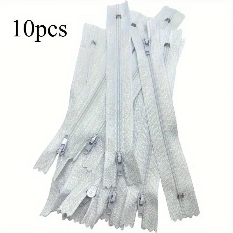 10pcs Vibrant Nylon Coil Zippers, 5.9 Inches - Durable & Colorful Sewing Accessories for Tailoring and Crafts, Assorted Colors