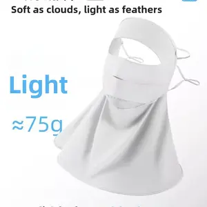 Sunscreen mask, enlarged and widened full face, large size mask, special sunshade for large face, anti-ultraviolet neck , face kini. woman outdoor sport unisex sun protection face mask athletic cover activity gear