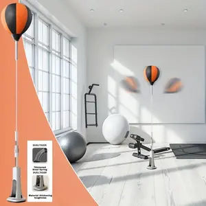 Height-Adjustable Speed Bag, Freestanding Boxing Reflex Trainer for Home - Stress Relief, Strength & Evasion Training Punching Speed Reflex Ball
