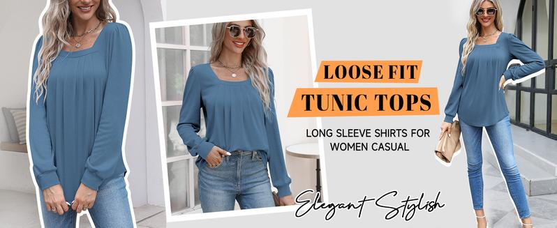 Women's Puff Long Sleeve Tops Dressy Casual Square Neck Pleated Work Blouse Fall Trendy Tunic Flowy Chiffon Shirts Multiple Color Stand Collar Women's Puff Long Sleeve Tops Dressy Casual Square Neck Pleated Work Blouse Fall Trendy Tunic Flowy Chiffon Shirts Multiple Color Stand Collar