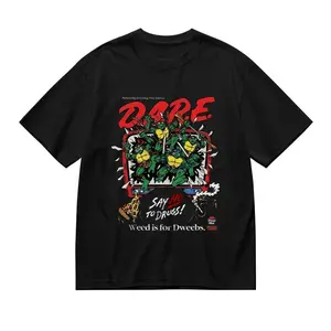 Retro "TMNT x DARE" Teenage Mutant Ninja Turtles Meme T-Shirt, 90s Nostalgia "Say No To Drugs" Graphic Tee, Casual Cotton Top For Fans
