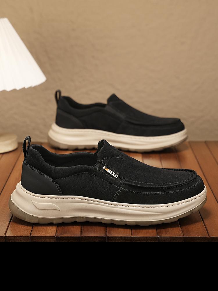 Men's Breathable Canvas Slip-Ons – Ultra Light, No Smell, Soft Sole Summer Shoes  5822