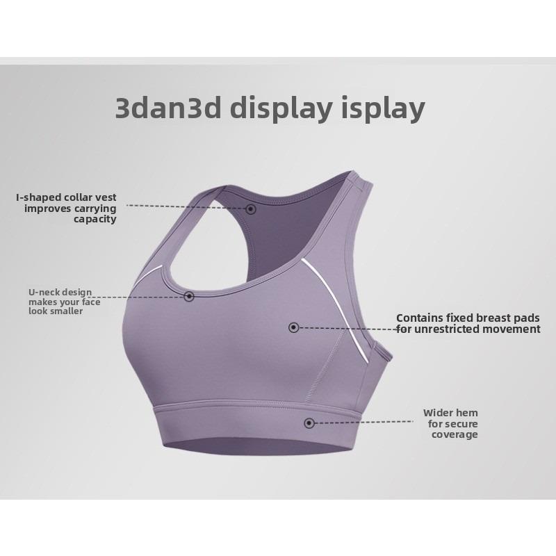 Large size sports underwear large chest shock-proof no steel ring shock-absorbing vest workout tops