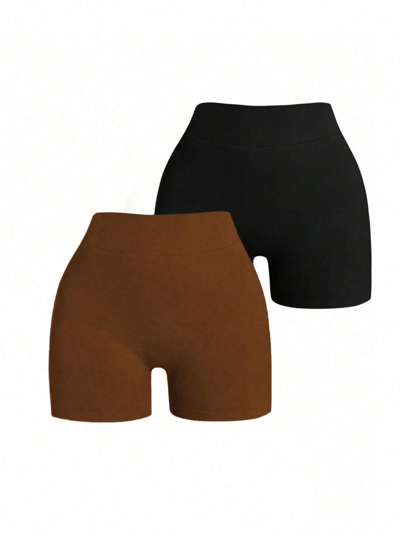 Women's Solid Color Gym Shorts, Running Yoga Shorts, Breathable Comfortable Skinny Shorts for Yoga Gym Workout, Ladies Sportswear for All Seasons