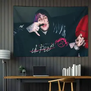 Lil Peep Poster Tapestry Emo Rap Wall Art for Bedroom Living Room Decoration Gothic Music Inspired Design