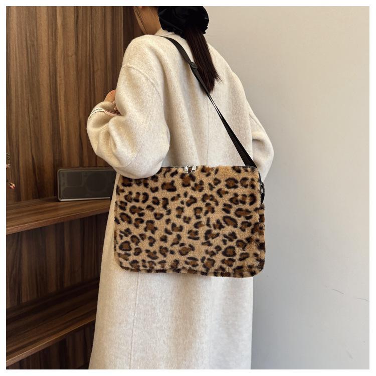 Leopard print Laptop Sleeve 11 13.3 13.6 14 15 15.6 Inch For Macbook Dell Huawei Samsung Xiaomi LG Shoulder Bag Tablet Pouch