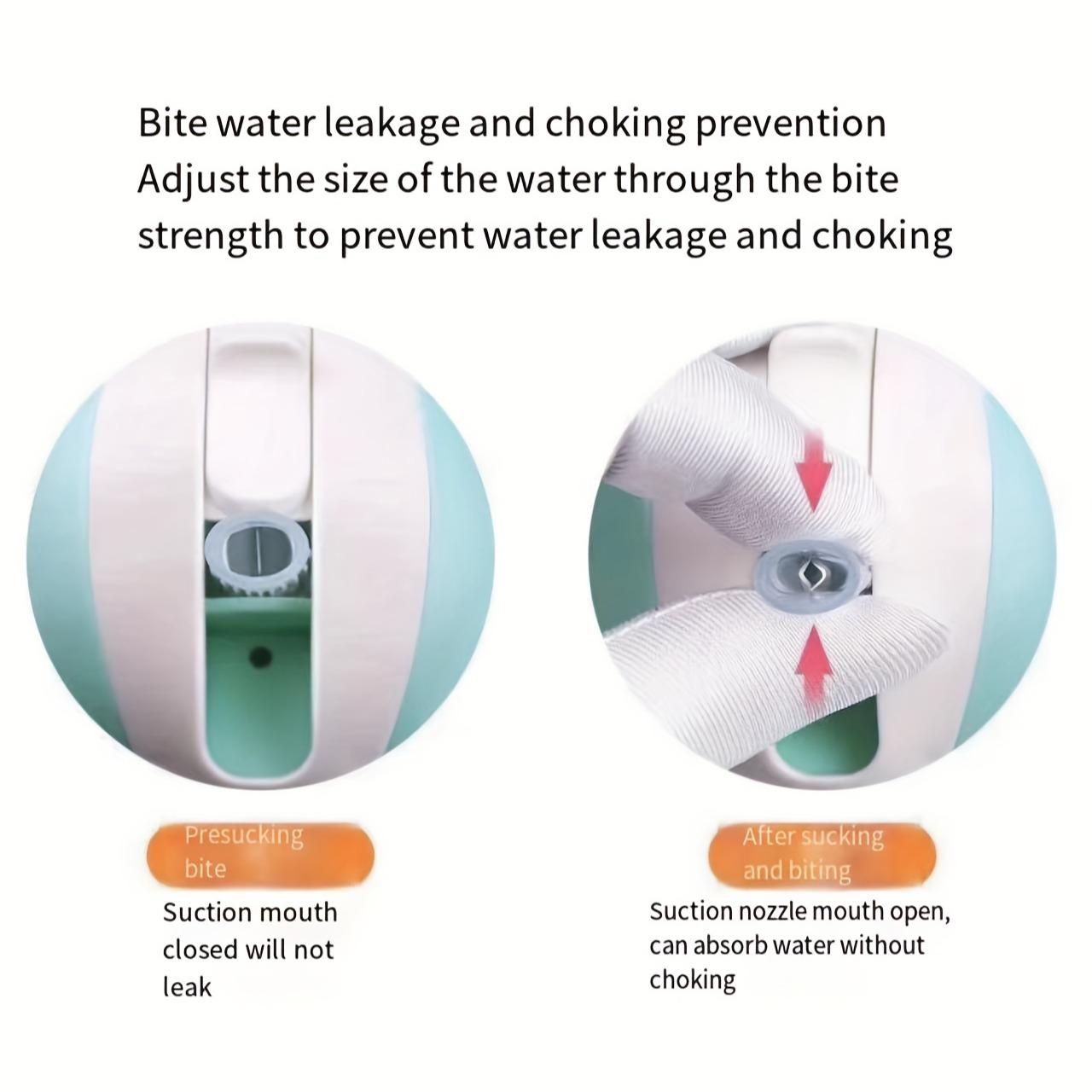 Cute cartoon water bottle with tube, Magic Baby Bottle, graduated sippy cup, 250ml（8.45oz）