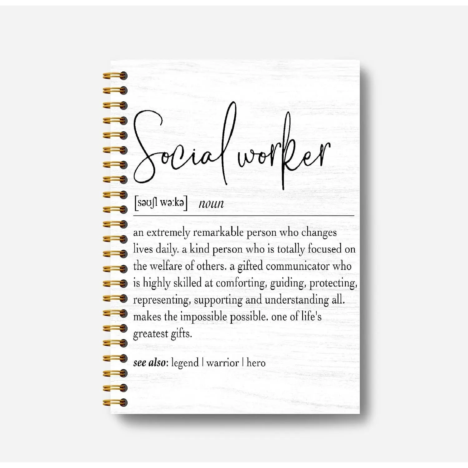 Social Work Notebook Journal - Social Worker Definition Spiral Journal Notebook 5.5×8.3, Social Work Gifts, Social Work Graduation Gifts, 164 Pages