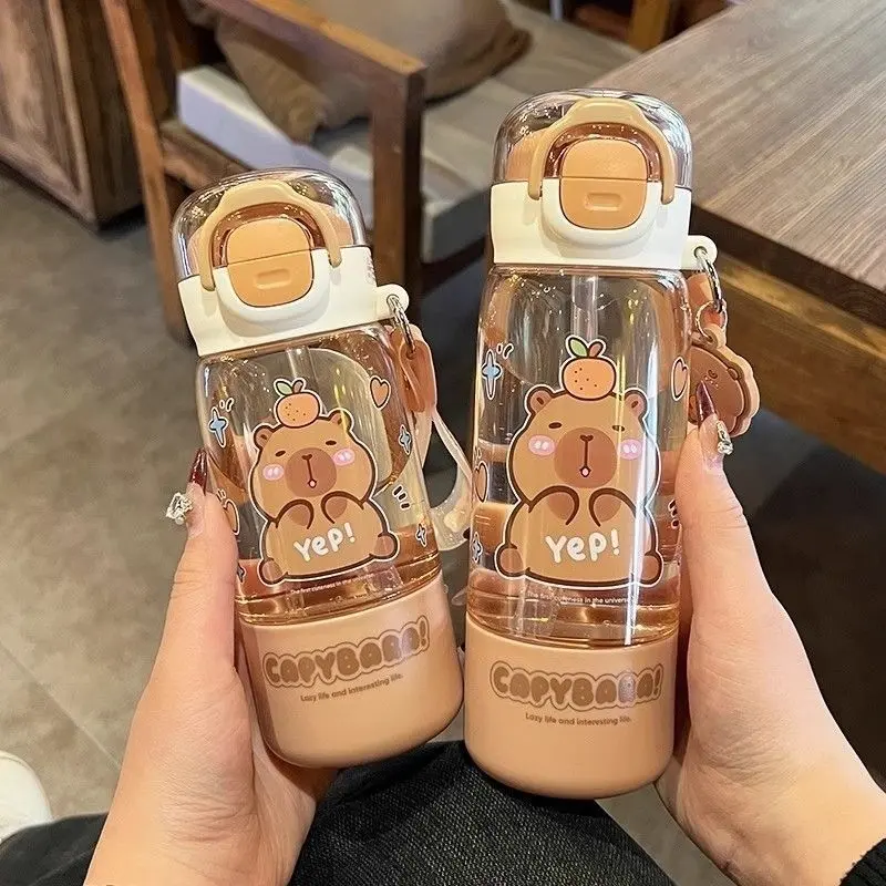 Cute Kids Water Cup, Summer Straw Cup for Girls, Dual Drink Cup, Stylish Design, Perfect for Daily Use, Elementary School Friendly, Kid Water Bottle