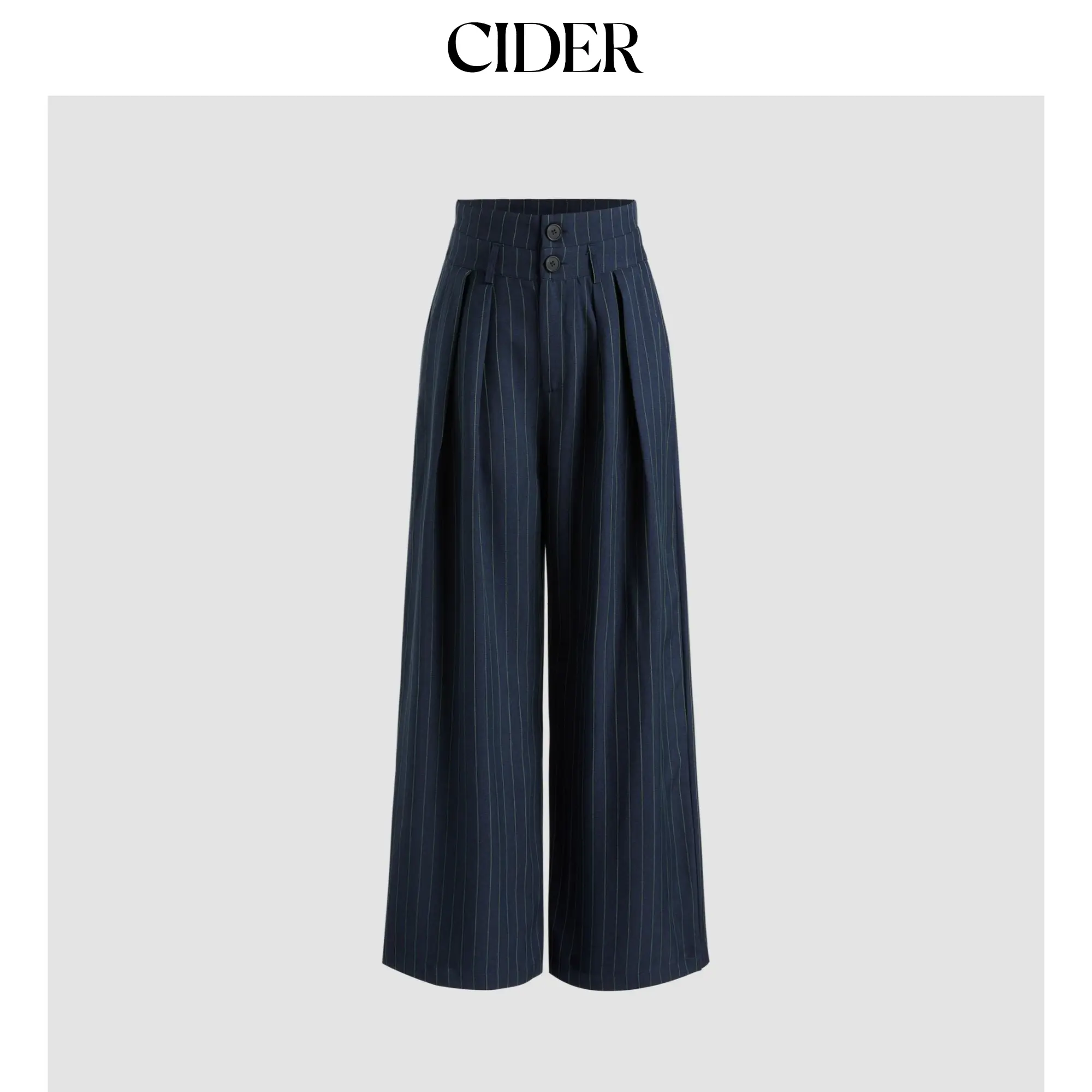 Cider Double Waistband Pinstripe Trouser