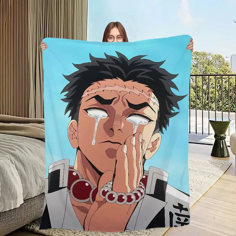Gyomei Himejima Anime Fanart Anti-Pilling Flannel Blanket - Soft, Plush, Warm - Indoor Use Home Decor for Sofa, Bedroom - Home & Travel All-Season Throw - Ideal Holiday Gift for Family
