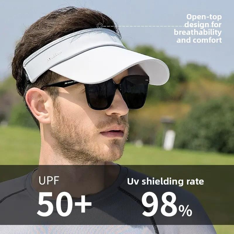 Sunscreen hat summer ice silk show face small UV protection sun hat running sports versatile empty top hat