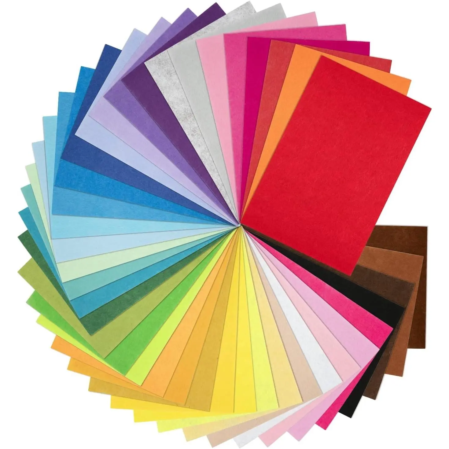 8x12 Inches Felt Sheets for Crafts, 40Pcs Squares Fabric Sheets, Assorted Colors Non Woven Pack, 1mm Thick, Stiff for DIY Sewing Patchwork Decoration
