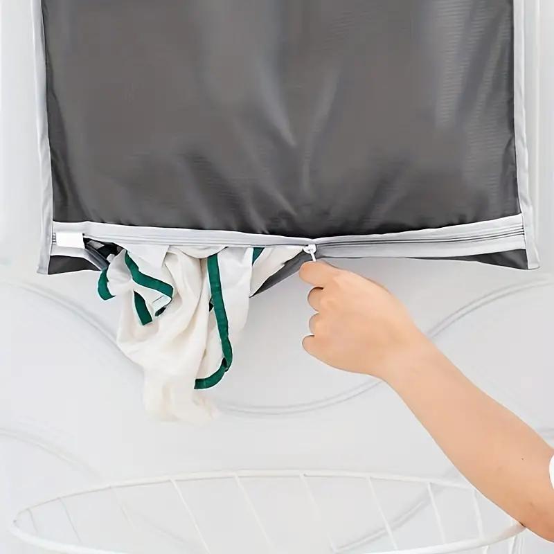 Wall Mounted Laundry Basket, Foldable Bathroom Laundry Basket, Waterproof Laundry Basket, Dirty Clothes Storage Bag, Hanging Laundry Bag, Bathroom Accessories, Storage Supplies