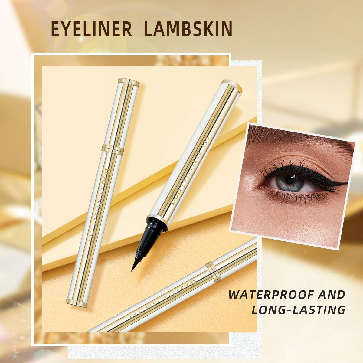 Waterproof Lambskin Eyeliner Pen – Smudge-Proof Long-Lasting Smooth Thick Tip for Defined Eye Looks, All-Day Wear & Simple Beginner Use - Women’s Daily Eye Makeup Tool, Cosmetics & Professional Beauty Tools