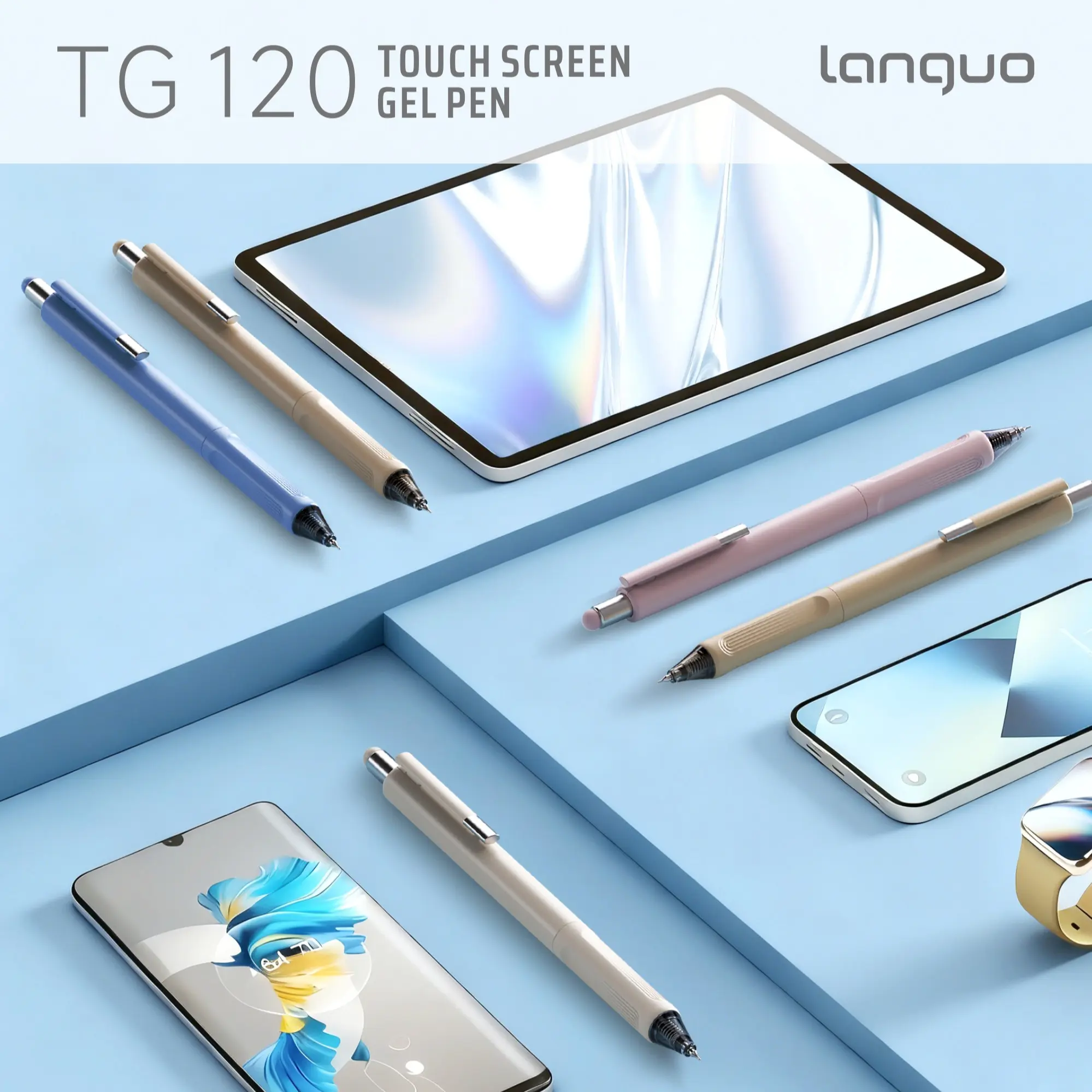 Multi-Functional Touchscreen Pen, Quick-Dry Ink, Smooth Writing, Capacitive Touch, Soft Button, Ideal for Learning, Notes, Office Use