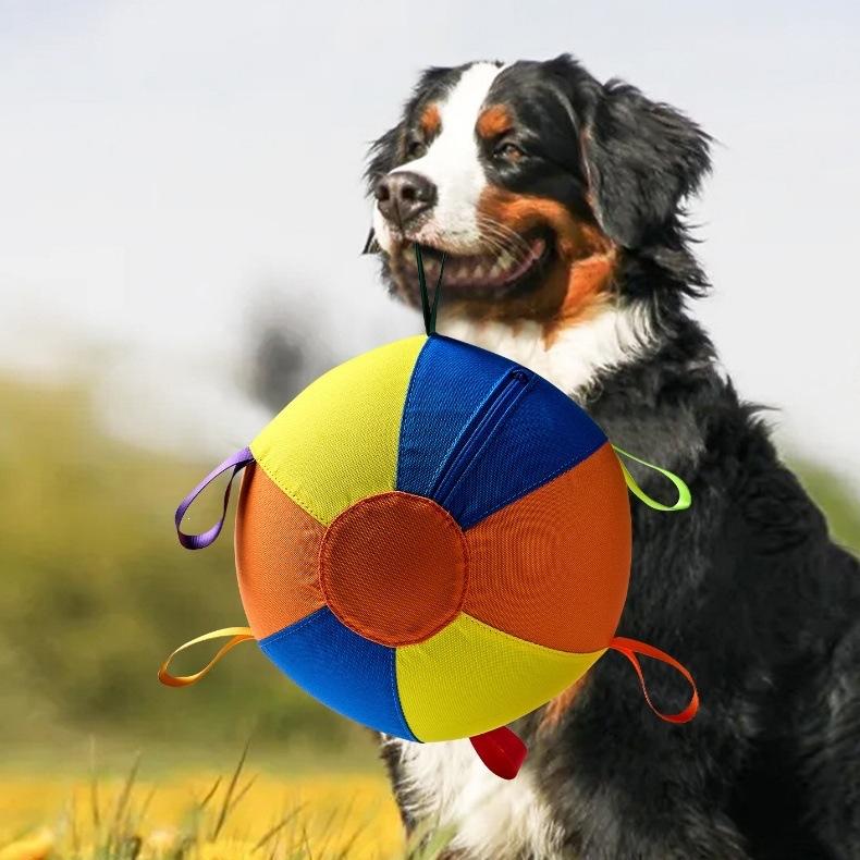 Upgraded Solid Color Polyester Herding Ball Durable Inflatable Training Play Ball for Sheep Horse Dog Farm Pet Exercise Game Toy