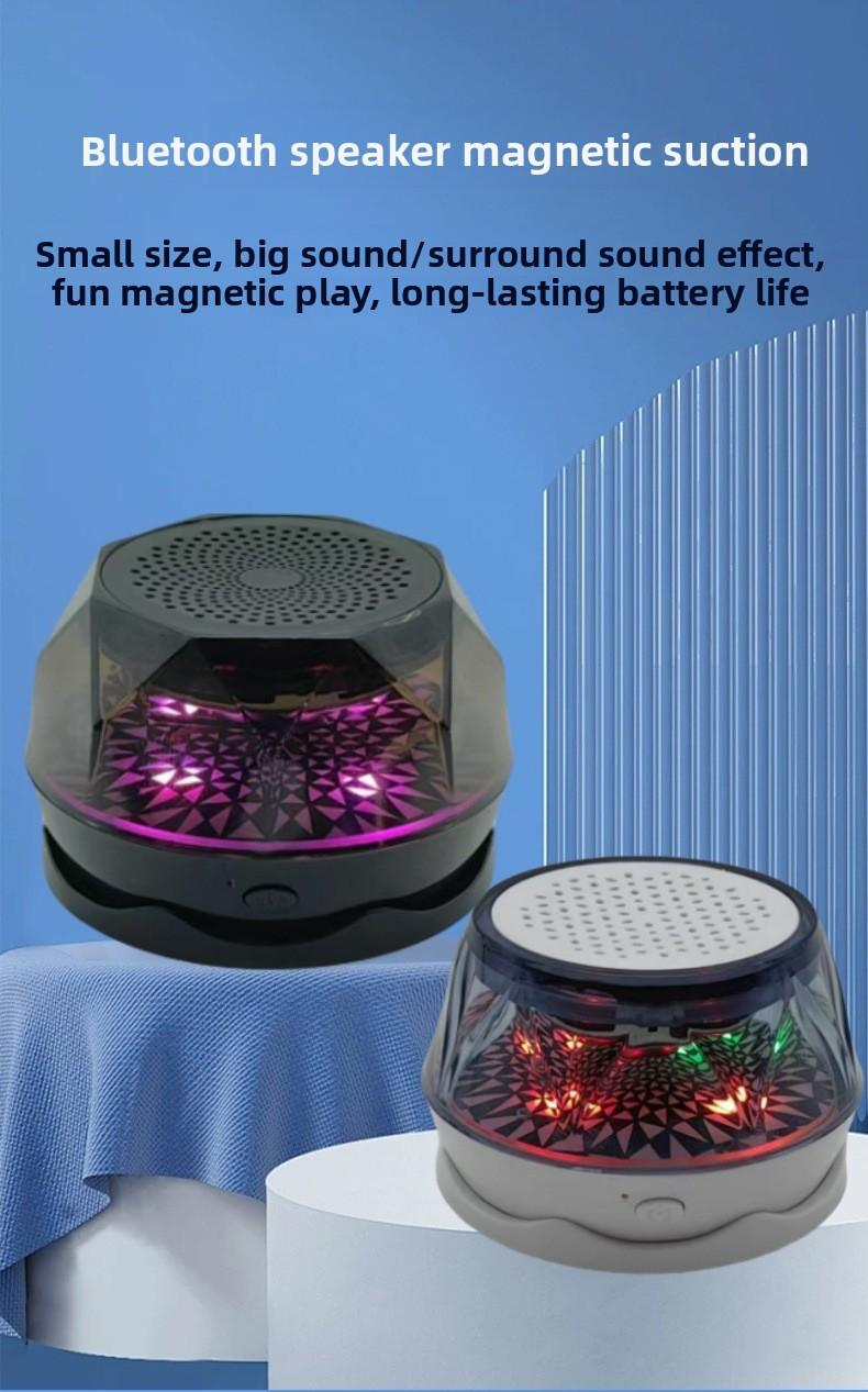 Magnetic Wireless Bluetooth Speaker Lamp - Mini Subwoofer, Gaming & Mobile Phone Stand Speaker - Gift