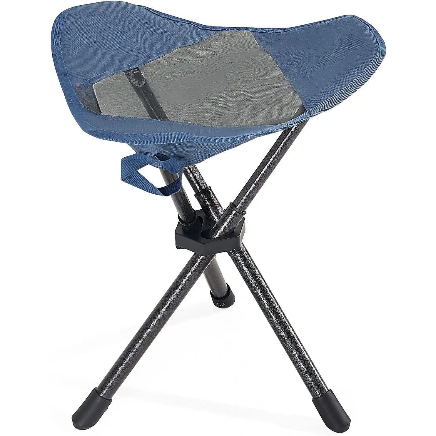 Tall Folding Tripod Stool for Adults, Lightweight Camping Seat with Carry Strap, 18.5" Height Compact Foldable Chair Supports 225 lbs for Camping, Fishing, Hiking, Golf, Travel & Outdoor Events