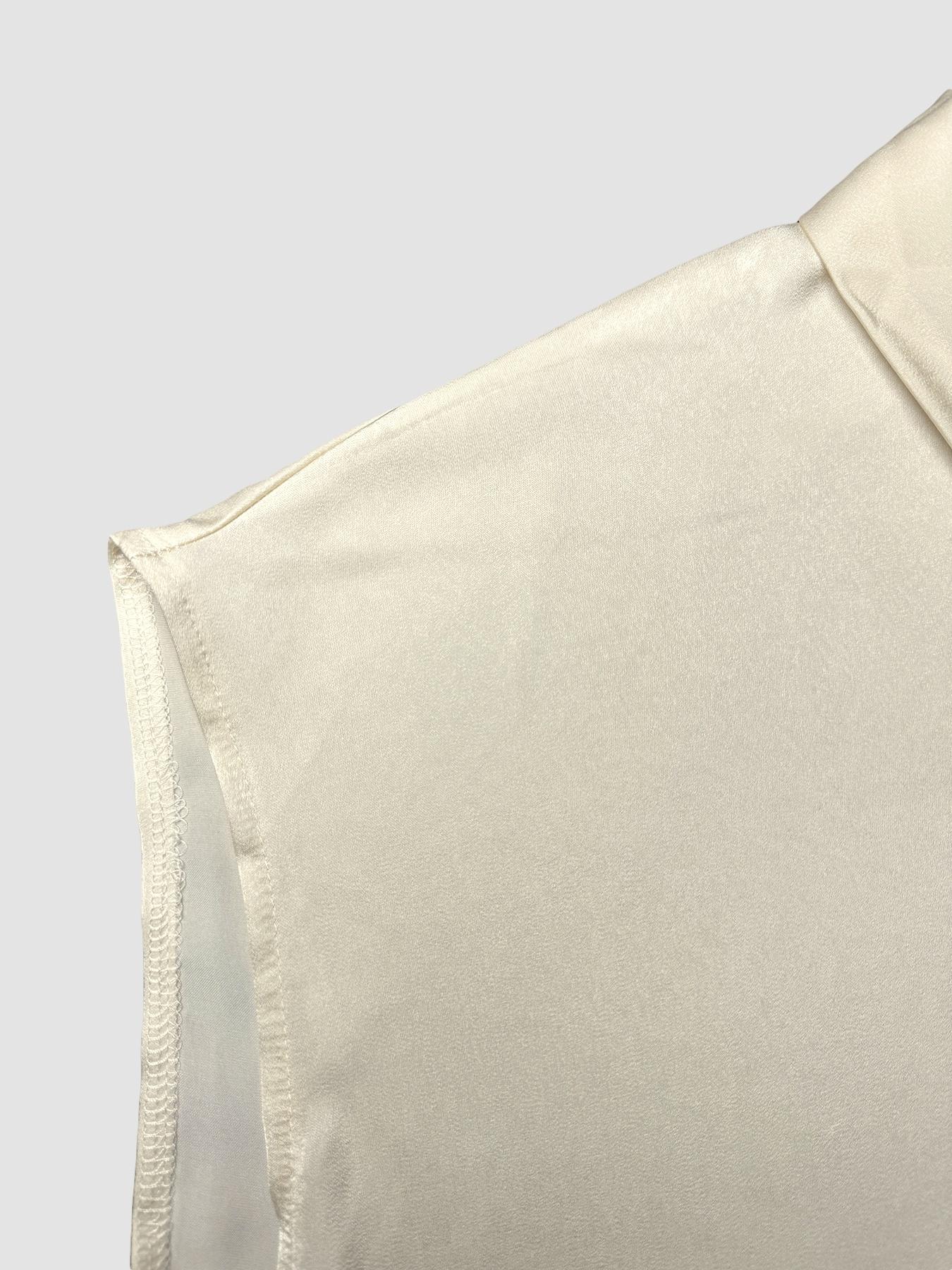 Women's Solid Color Blouse, Casual Elegant Short Sleeve Top for Office Work Business, Ladies Summer Clothes