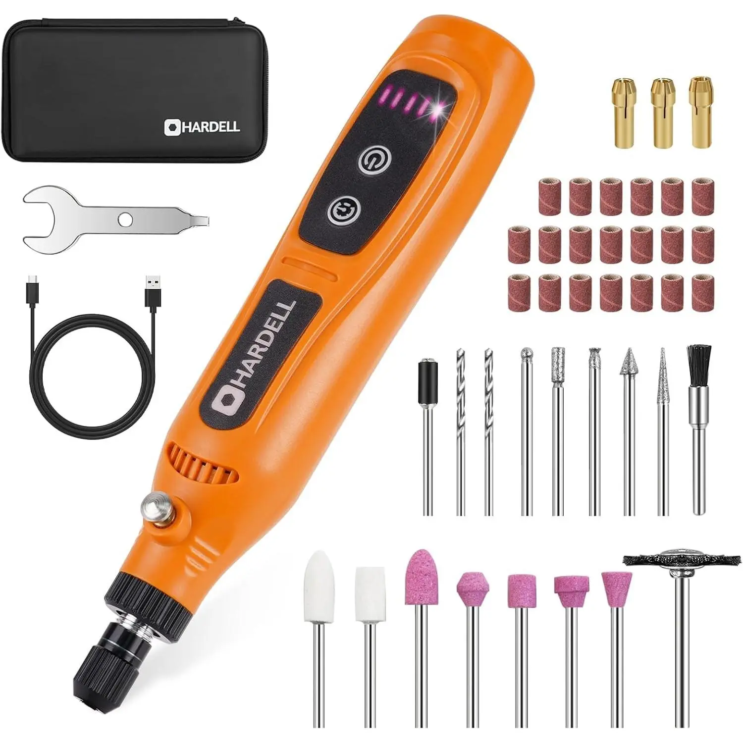 Mini Cordless Rotary Tool 4V, 5-Speed Rotary Tool Kit with 42 Accessories, Rechargeable Power Rotary Tool for Engraving, Sanding, Polishing, Drilling, Grinding, Small DIY Crafts