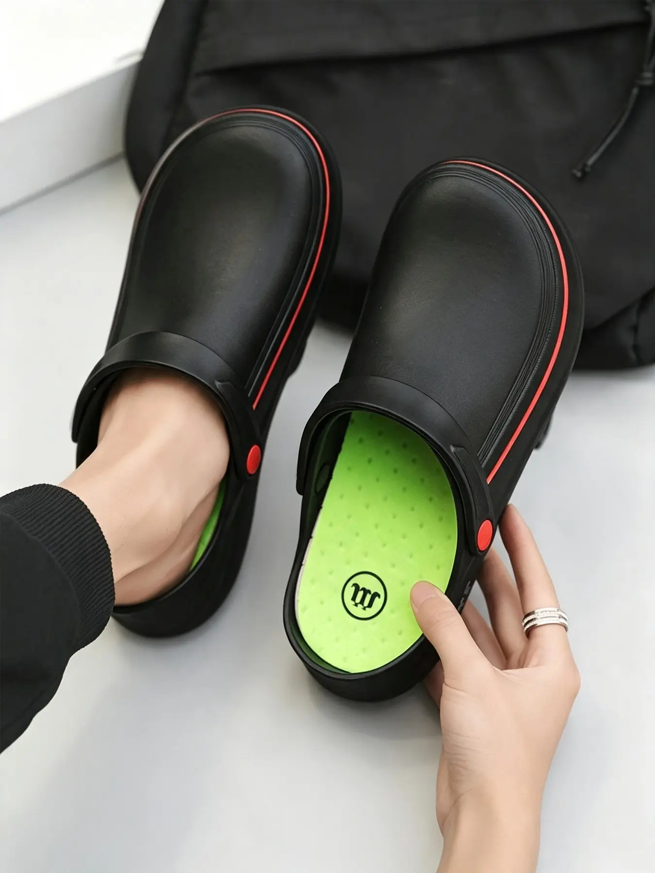 New Arrival Wide Toe Sandals & Chef Server Shoes | Oil Resistant Waterproof Non Slip Budget Friendly Work Footwear, Easy Slip On Comfort Fit, Perfect for Kitchen, Catering & Healthcare Staff, Unisex Black Available