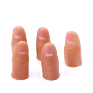 3PCS Novel Funny Magic Toys Party Prank Soft Thumb Tip Fake Finger  Magic Trick Close Up Vanish Appearing Finger Trick Props