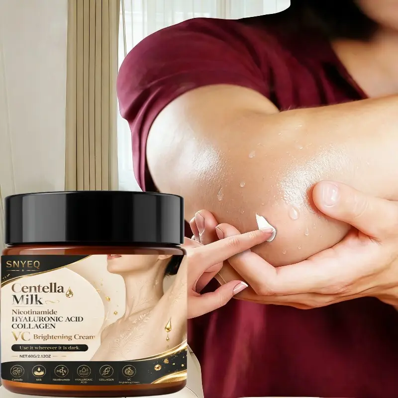 Dark Spot Correcting And Moisturizing Cream, Dark Areas Corrector, Body Moisturizer for Inner Thighs, Elbows, Knees, Butt - Hypoallergenic Vitamin C, Niacinamide And Milk Enriched Private Parts Care - 2.12Oz for Light Beige Types, Lid Jar