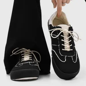 Korean Style Patchwork Flat Sole Casual Shoes for Men, 2026 Summer Lightweight Versatile Trainers for Daily Commute25105-J