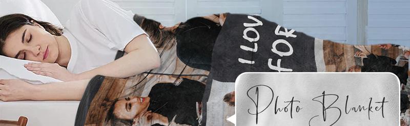 I Love You Couples Gifts Custom Photo Blanket for Girlfriend Boyfriend Gifts, Personalized Picture Blankets for Christmas Couples Gifts