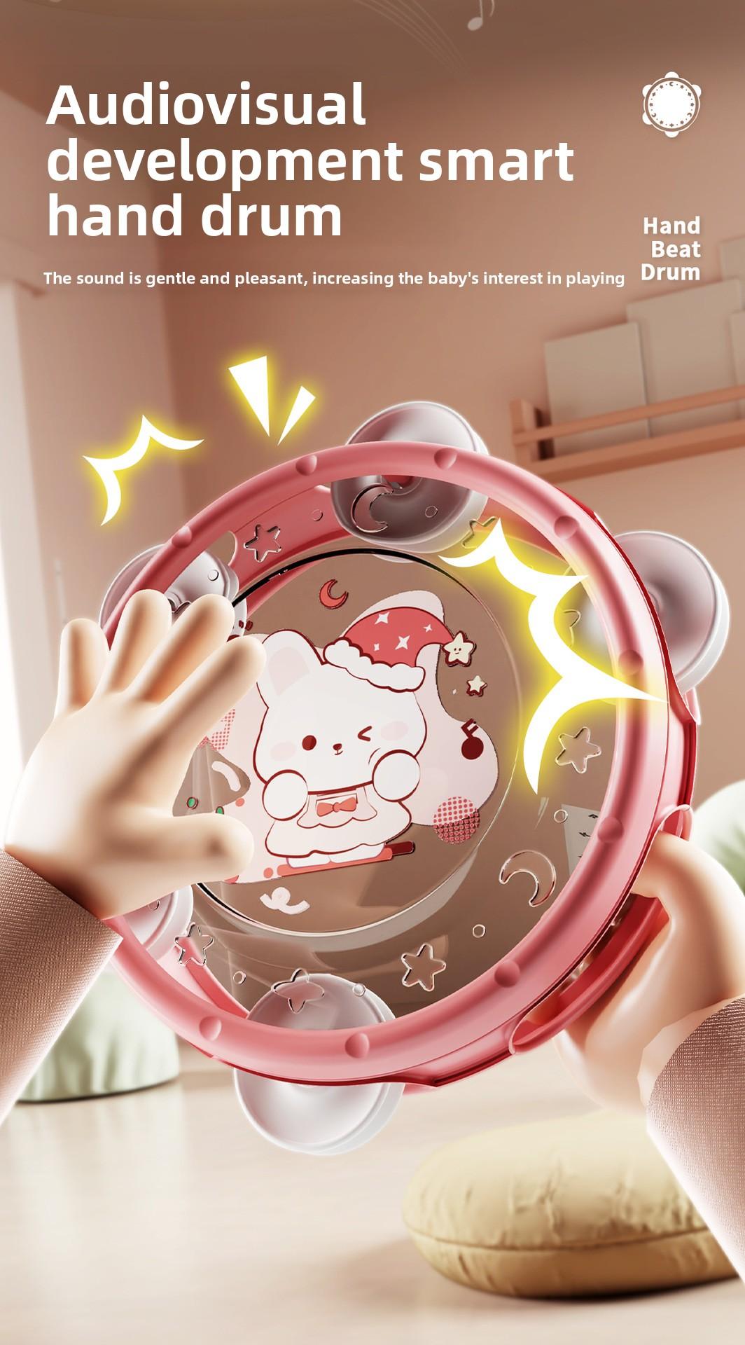 Children's Toys Music Drum Percussion Instrument Baby Tambourine Early Childhood Education Enlightenment Infant 0-3 Years Old 1 Handbell