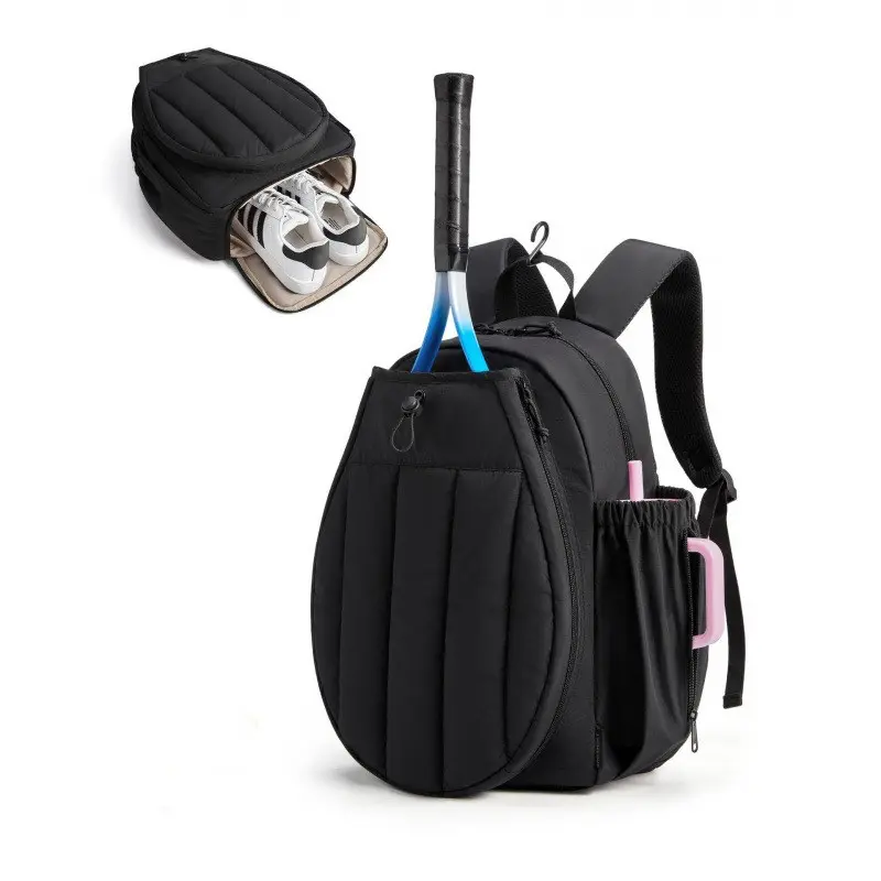 Large Capacity Tennis Backpack, Adjustable 20L Racket Bag, Waterproof Multi-Functional Pickleball Case, Ideal for Fitness Sports