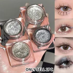 4 Colora Glitter Gel Eyeshadow, 1 Count Long Lasting Shimmering Eyeshadow Palette, Sparkling Metallic Luminous Eyeshadow, Sparkly Shimmer Eyeshadow, Eye Makeup Products for All Styles and Occasions, Cosmetic, High Pigment, Glossy Cosmetic Eyeshadow