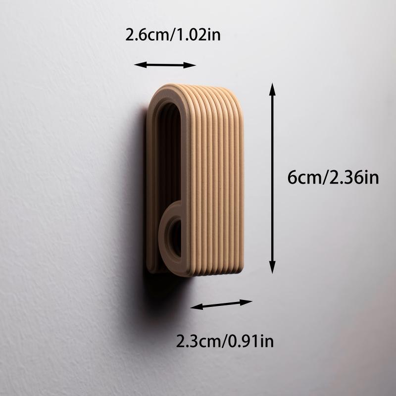 1Pc Wall-Mounted Towel Rack with Locking Design, No-Drill Self-Adhesive Hook, Heavy-Duty Towel Holder for Bathroom Kitchen Entry, Holds Coats Bags Clothes, Anti-Slip Striped Space-Saving Wall Organizer