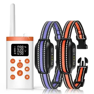 Petjoy Dog Collar for 1/2 Dogs, 2800 Ft Training Collar with Remote, 3 Modes, Ipx7 Waterproof, Rechargeable Collars, Adjustable Strap, 10-120lbs