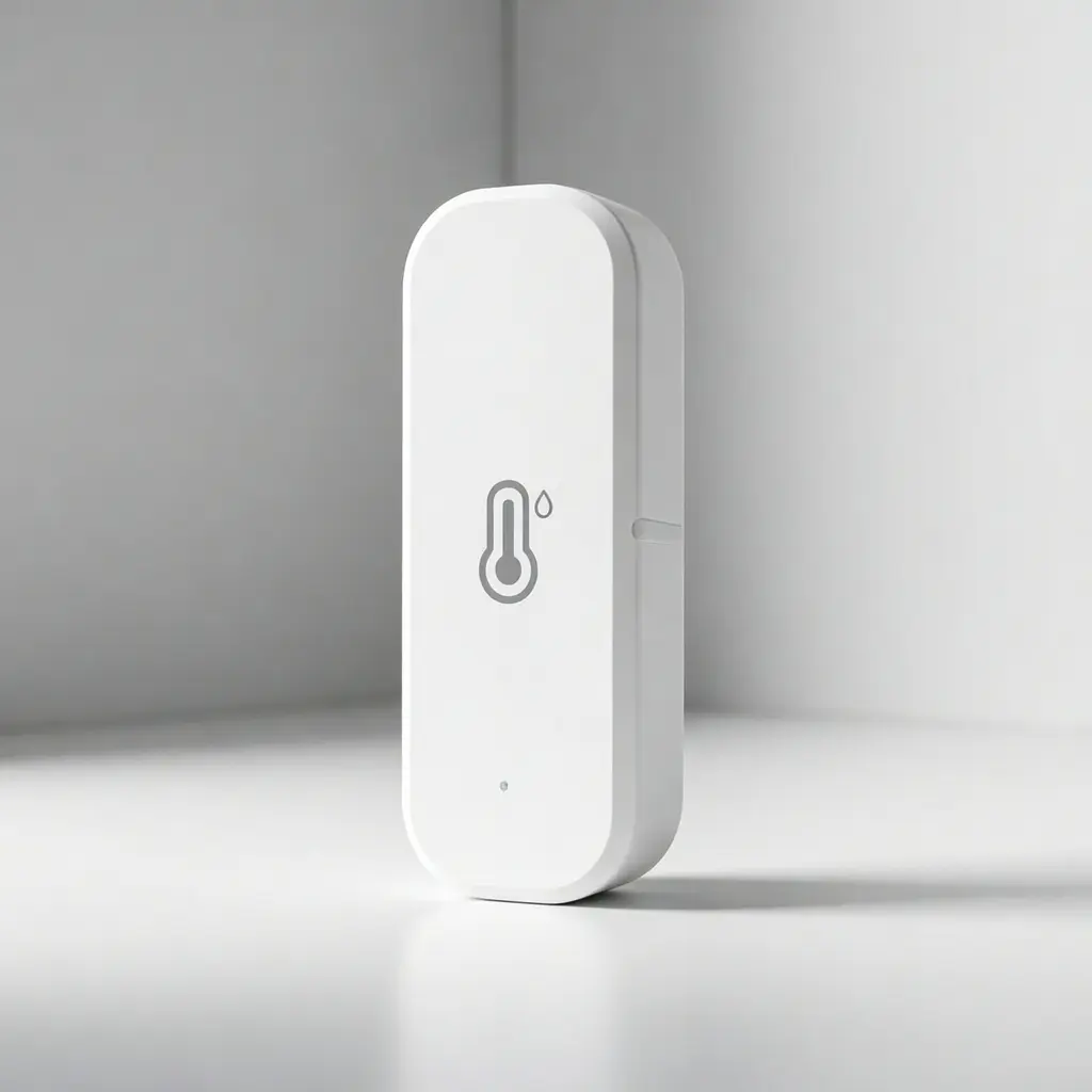 Tuya Wi-Fi Digital Compact Indoor Temperature and Humidity Sensor (4x2.5cm) - High-Sensitive Components, Plug-and-Play Easy Install, Smart Detect Remote Monitoring Temperature Control Systems, Smart Home Linkage Support, Plug-And-Play Temperature Control