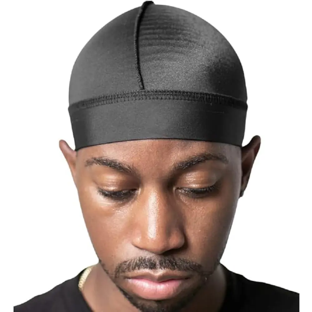 Silky Wave Cap for Men – Soft Breathable Durable Durag Skull Cap – Fits 360, 540 & 720 Waves – Stretchy Comfortable Wave Training Cap Head Cover Breathable Skull Caps