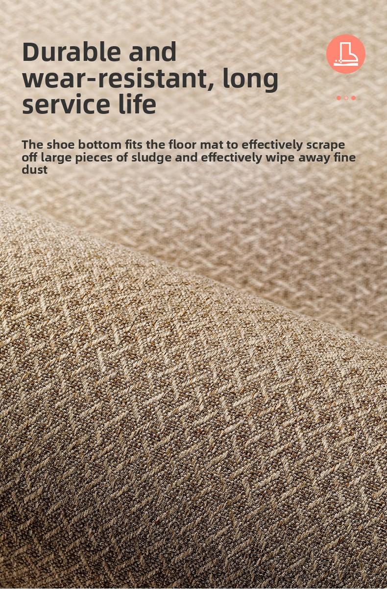 Simple Polyester Entry Doormat, Dust & Sand Scraper, Easy to Clean, Non-Slip Rubber Backed Floor Mat for Entrance