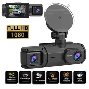 Car dash cam, 1 set high-definition vehicle DVR with 32GB memory card, suitable for vehicle video monitoring, autos, trucks and SUVs