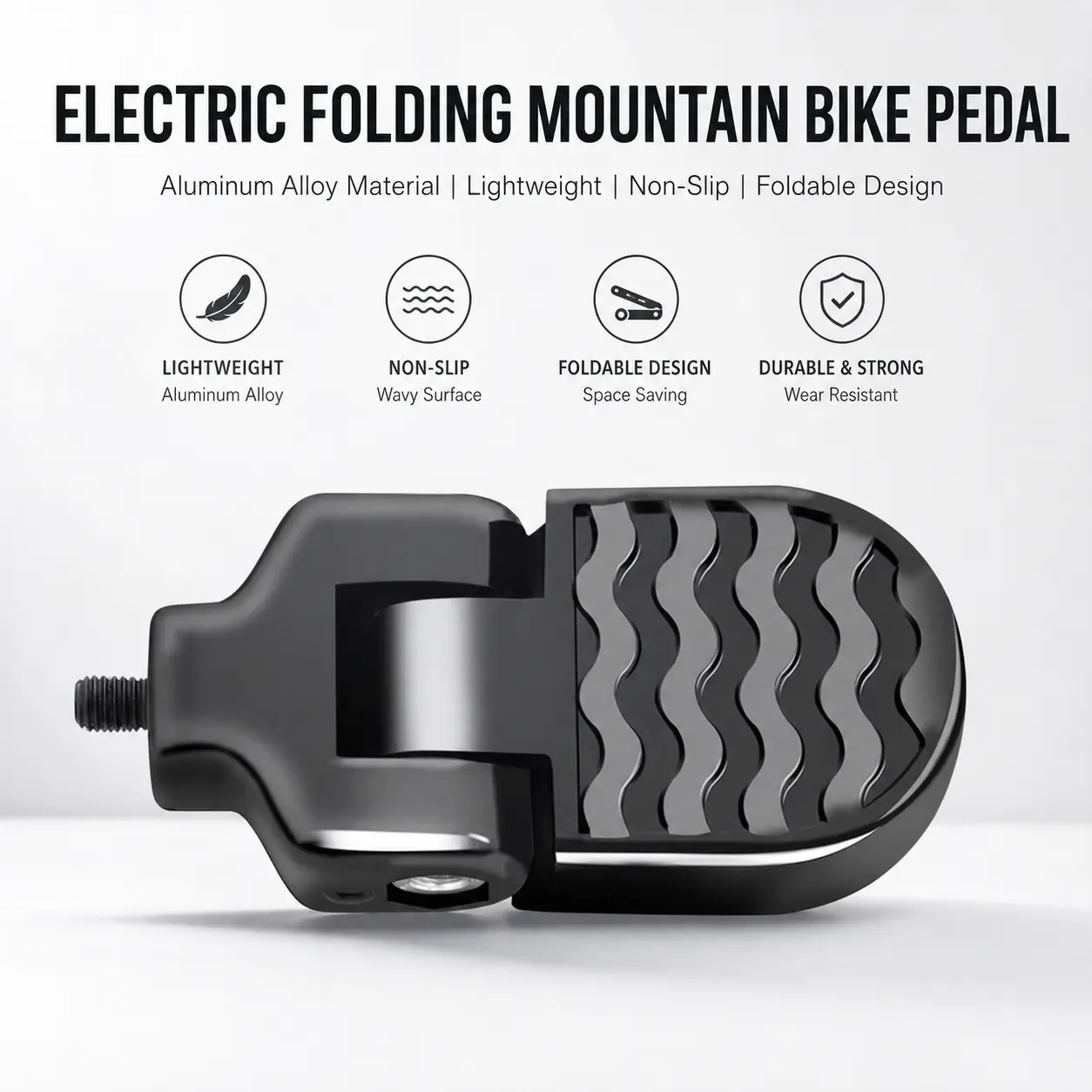 Heavy-Duty Electric Folding Mountain Bike with Adjustable Height Standing Platform, Custom Logo Printing Support, Compact Design for Urban Commuting and Off-Road Trail Use
