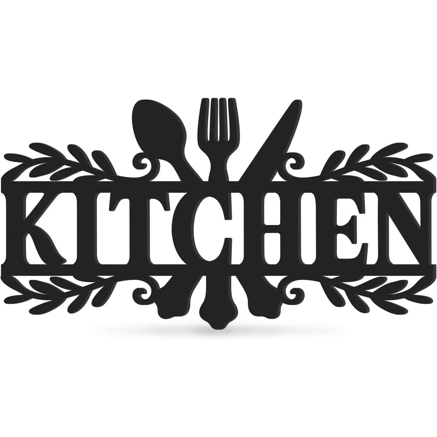 Kitchen Sign,Dining Room Wall Decor Rustic Metal Kitchen Decor Sign,Kitchen Word Art Farmhouse Cooking