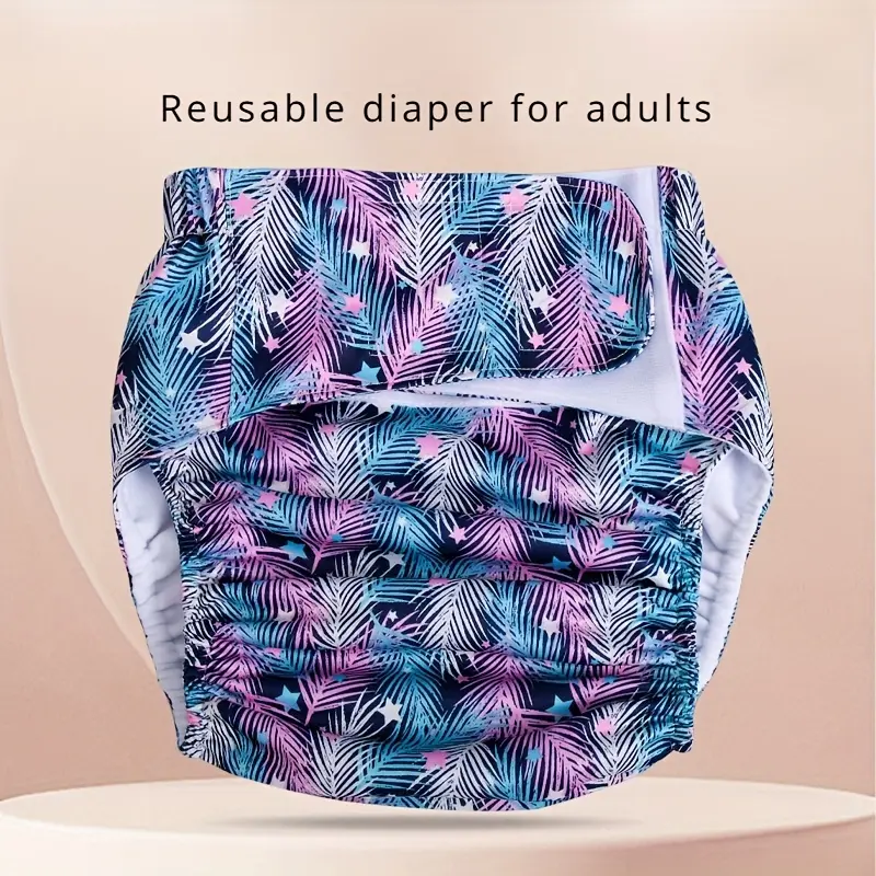 Adult  Diaper, Reusable Environmentally Friendly Diaper, The Elderly Can Be Washed and Leak-proof Diaper Pants, Reusable, Incontinence Diaper, Anti-side Leakage and Water Leakage, Adjustable Waist Elasticity, Easy To Clean