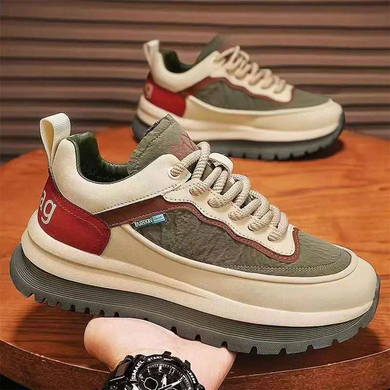 Bdhjydb Men's Solid PU Leather Slip-On Sneakers, Casual Low Top Walking Shoes with a Comfortable Thick Non-Slip All-Season Sole