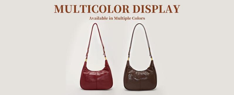 New Women's Simple Solid Color Zipper Shoulder Bag, Fashionable Versatile Underarm Bag, All-match Hobo Dumpling Bag for Daily Used New Women's Simple Solid Color Zipper Shoulder Bag, Fashionable Versatile Underarm Bag, All-match Hobo Dumpling Bag for Daily Used