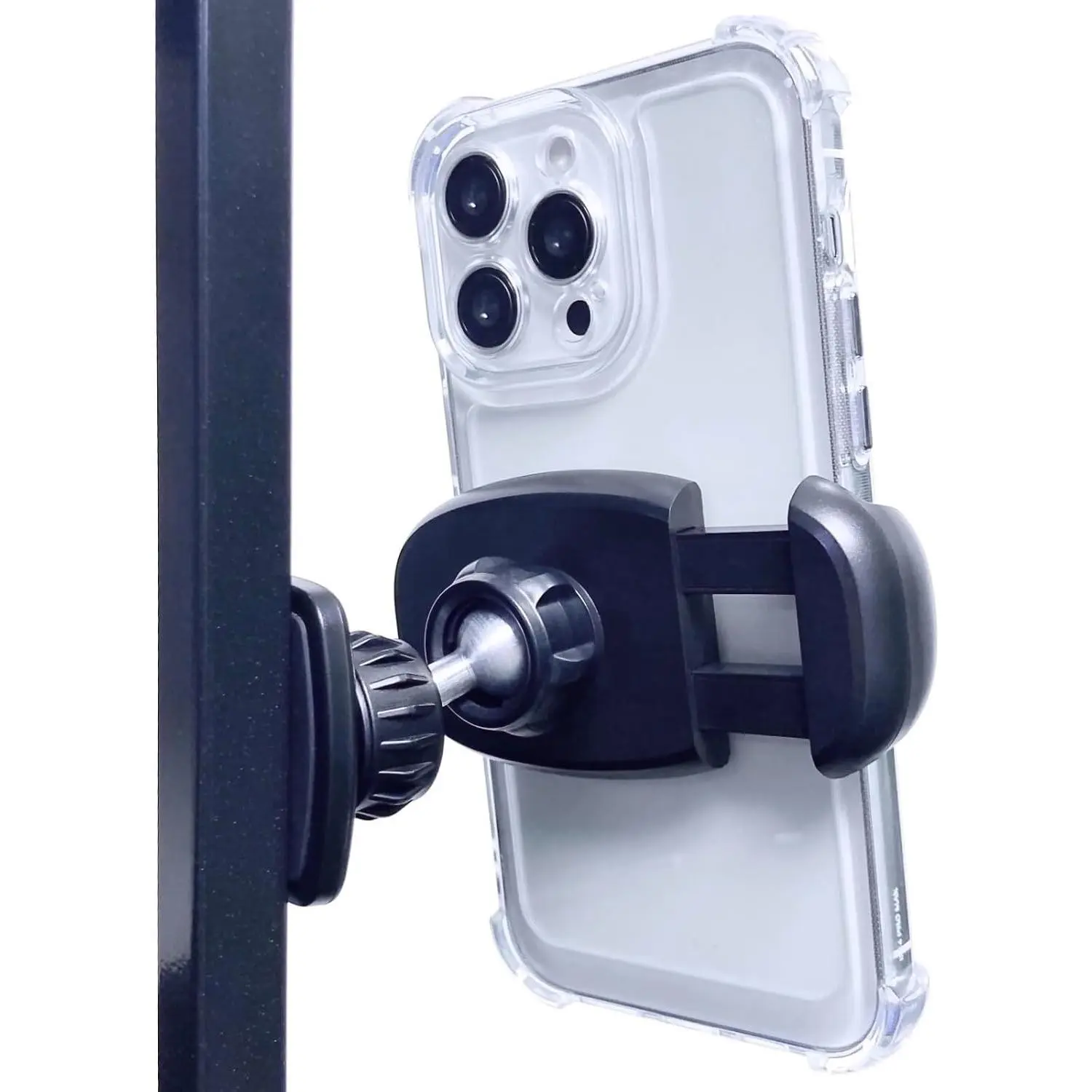 Gym  Phone Holder Mount Attach to Metal Surface, [Big Phones & Thick Cases Friendly]  Phone Holder for Gym Workout Record Compatible with  Smartphones