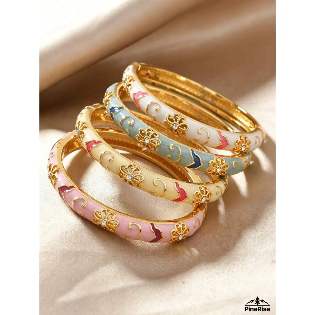 Enamel Finish Colorful Cloud Bracelet - Vintage Asymmetric Dye Curly Swirls Wristband, Fashion Versatile Indoor Leisure Jewelry Accessory for Daily Wear, Friend Gift